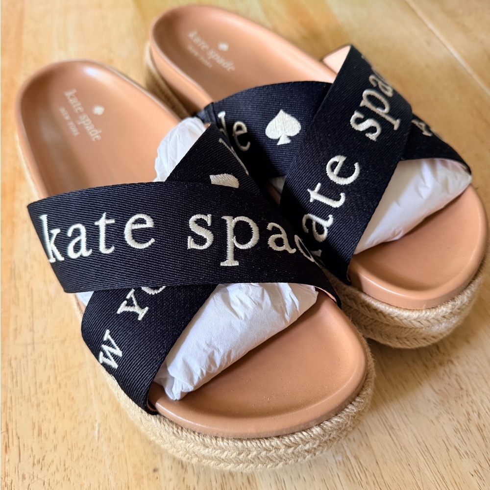 KATE SPADE Piper Flatform Black Sz 9 BRAND NEW IN BOX! - Picture 4 of 10